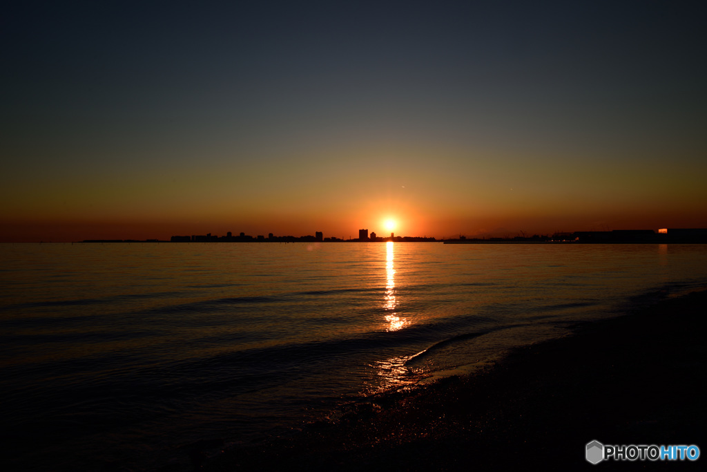 三番瀬の夕日
