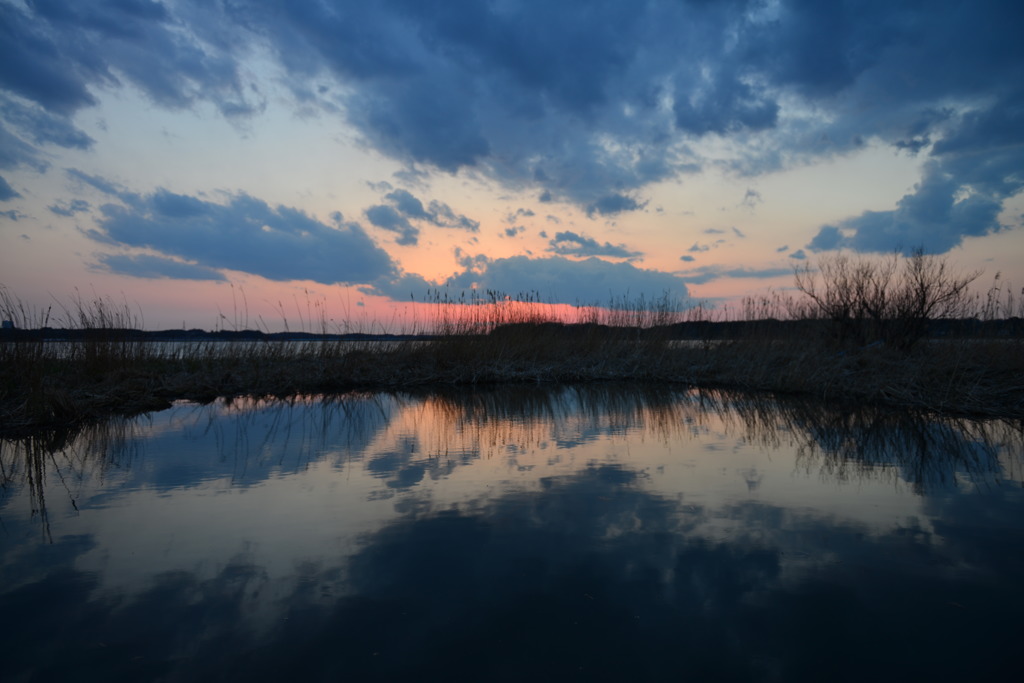 夕焼け鏡