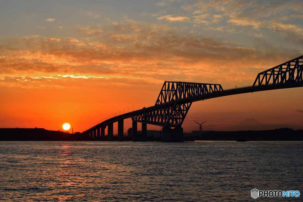 ゲートブリッジ夕日