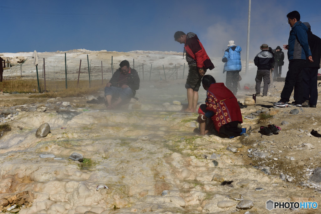 標高4100mの露天温泉
