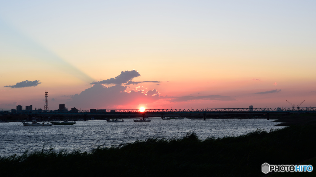 本日の夕日2