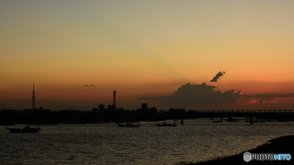 江戸川夕焼け