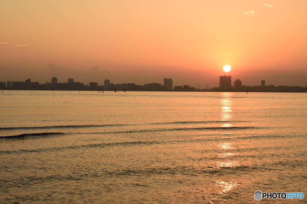 三番瀬の夕日8