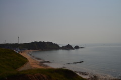 記念牌近辺の海