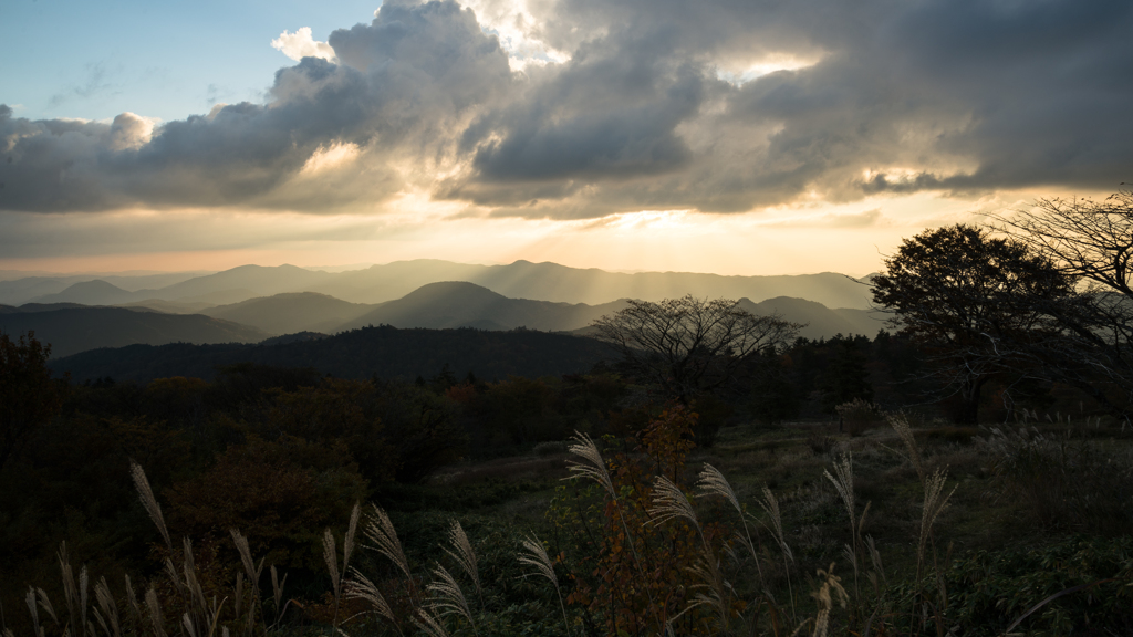 茶臼山夕景