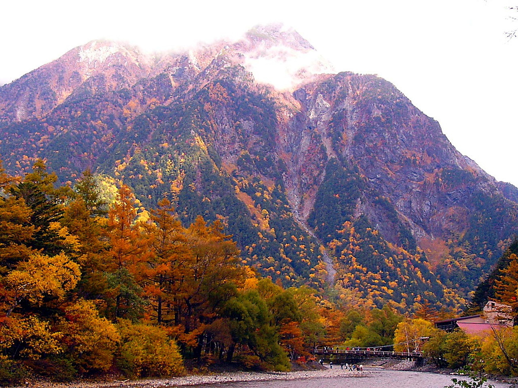 紅葉の上高地