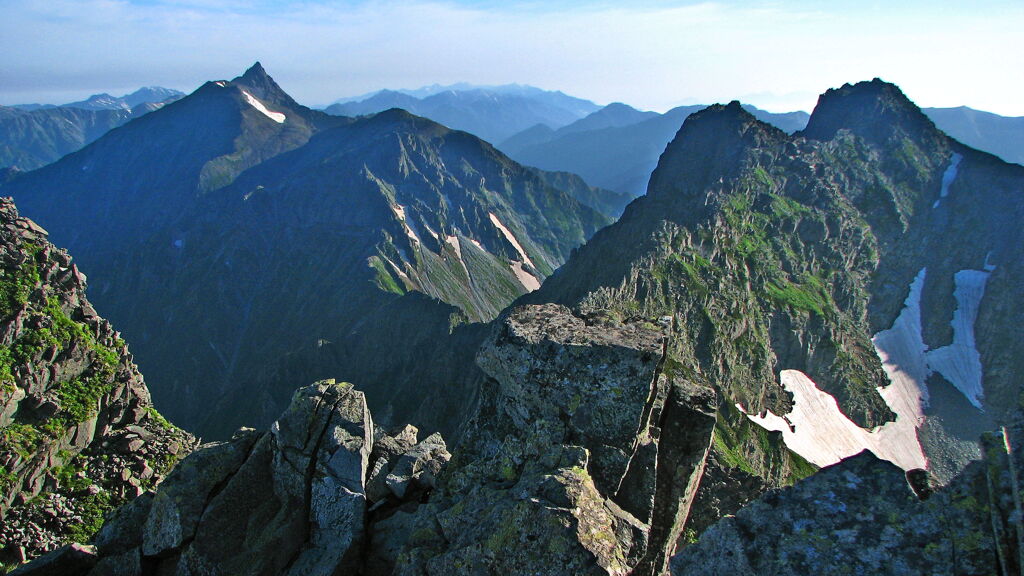 涸沢岳からの絶景