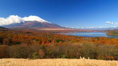 秋富士と山中湖