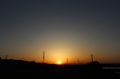 聖蹟桜ヶ丘夕日
