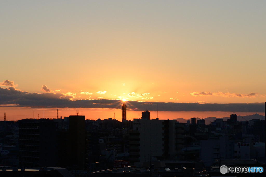 我が家からの夕景