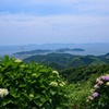 三ヶ根山から三河湾を望む