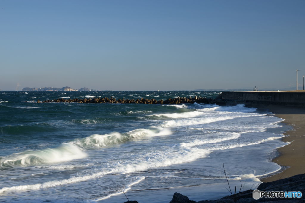 白波の海岸