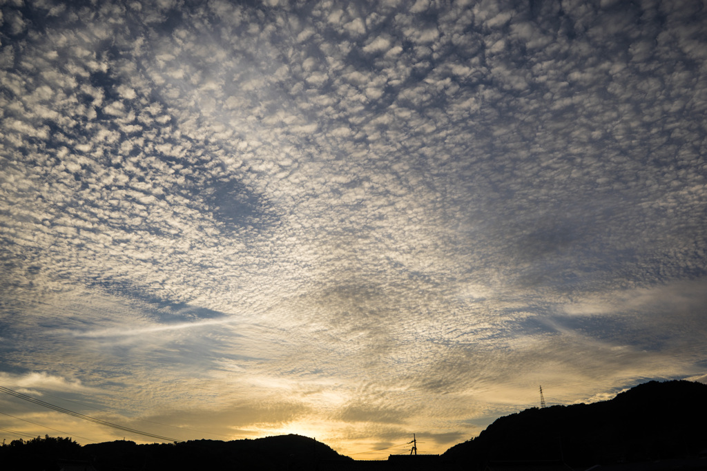 夕焼けひつじ雲