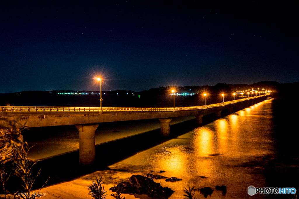 角島大橋　夜景