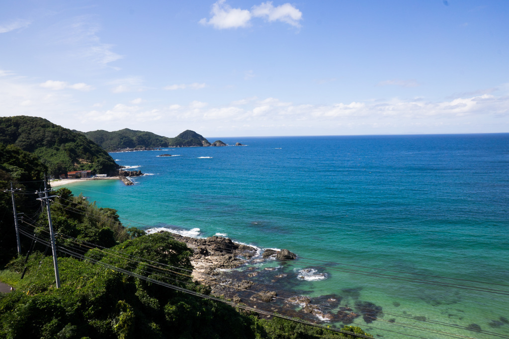 島根半島　笹子港を望む