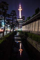 逆さ京都タワー（夜景）