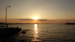 淀江港の夕焼け