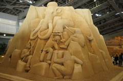 マンモス（砂の像）