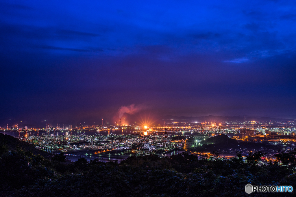 水島コンビナート 夜景④