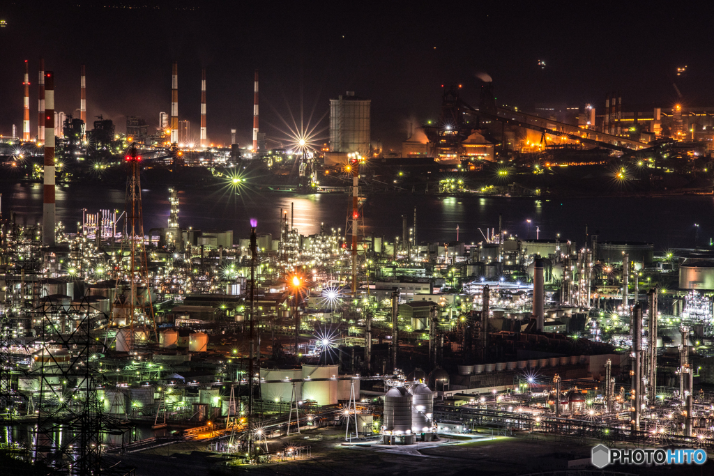 水島コンビナート 夜景②