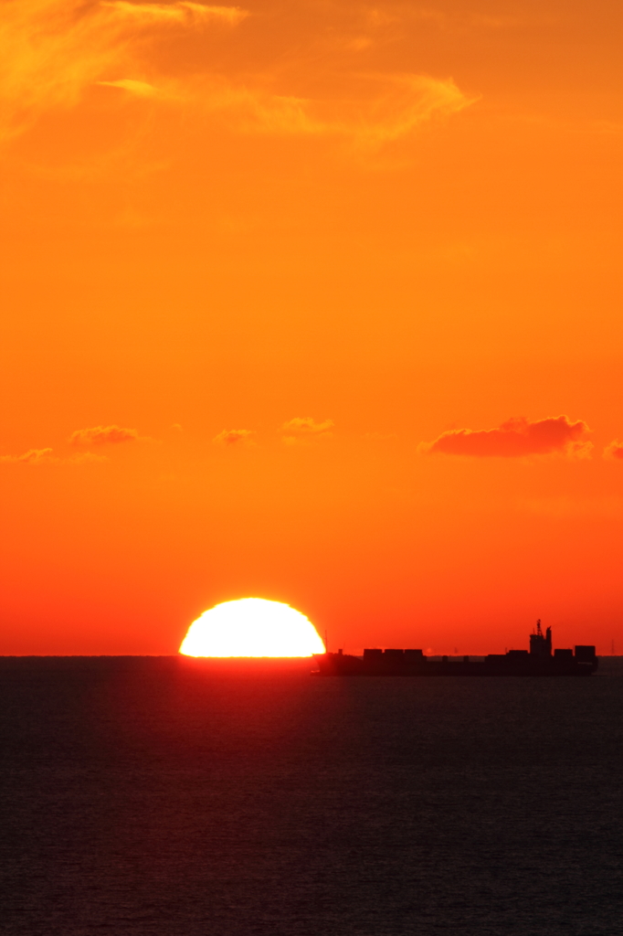 黄金崎の夕日