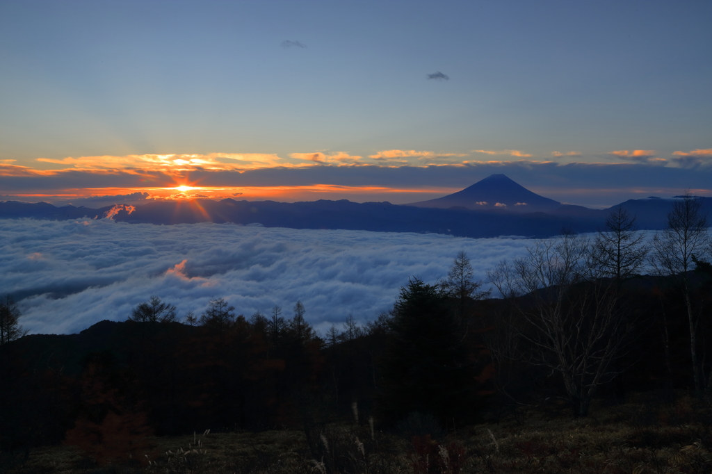 雲海と富士