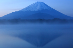 精進湖の朝