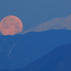 スーパームーンと赤石岳