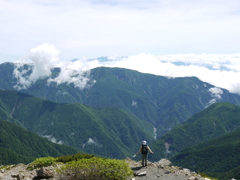 農鳥岳より