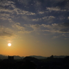 朝日と姫路城