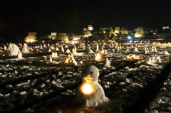 かやぶきの里　雪灯廊