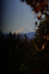 立川より富士を望む