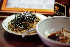 海苔つけ麺には黒ラベル