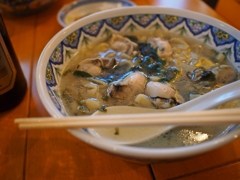 冬かきラーメン（刀切麺で）