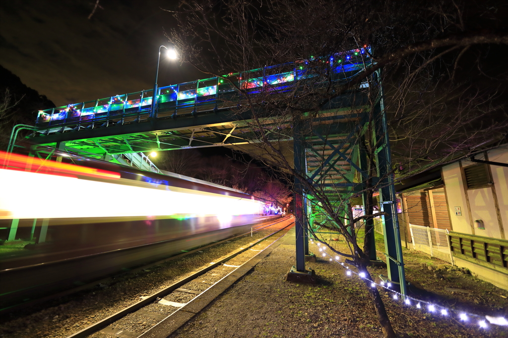 イルミネーションの駅