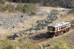 春の川を
