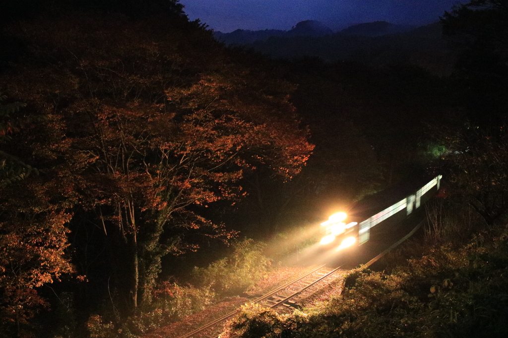 夜のとばりに