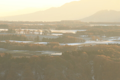 昭和村の優しい夕景