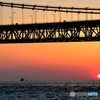 橋の夕日