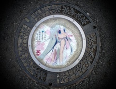 あの花聖地巡礼!　本間芽衣子マンホール