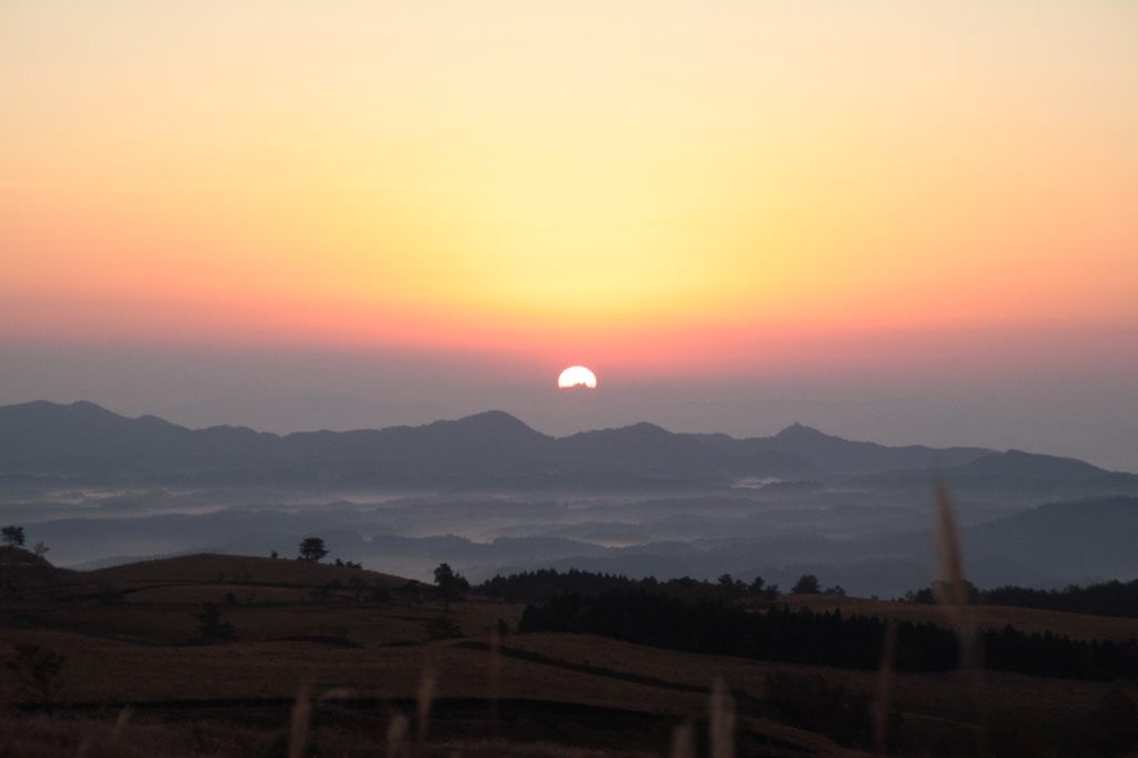 久住高原日の出③