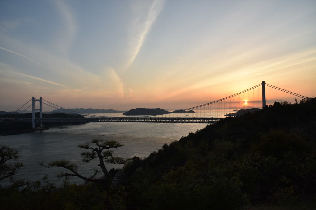 鷲羽山の夕暮れ①