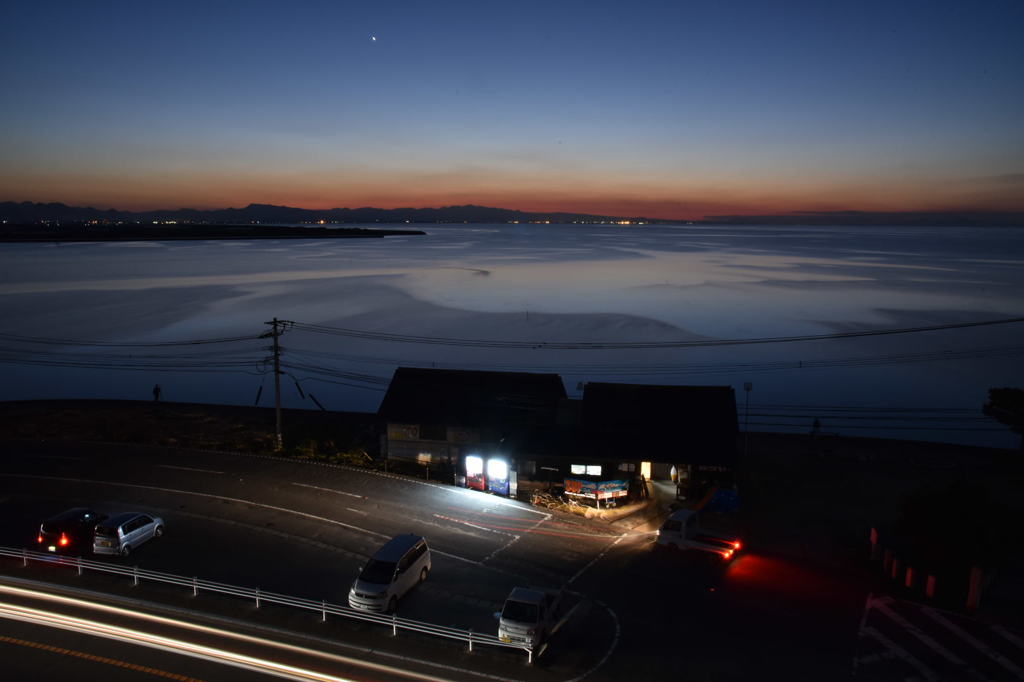 海岸の夕焼け