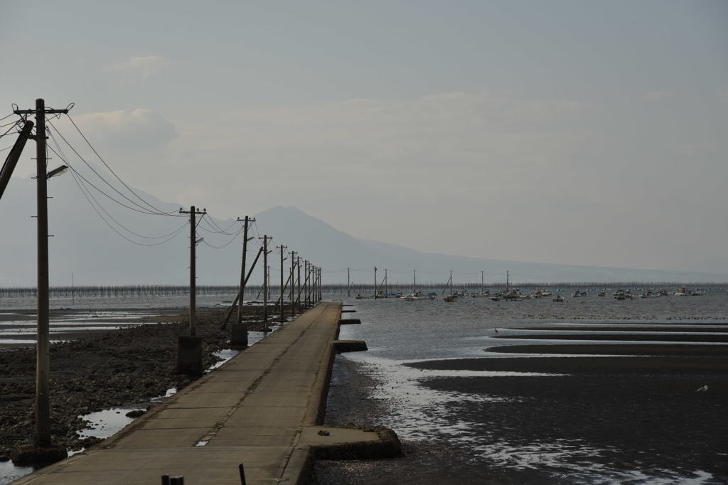長部田海床路　干潮時