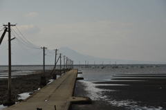 長部田海床路　干潮時