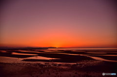 真玉海岸の夕陽①