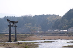 原尻の滝　鳥居