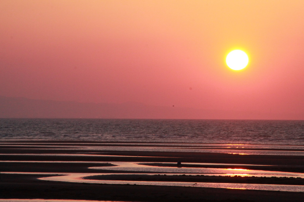 真珠海岸の夕日