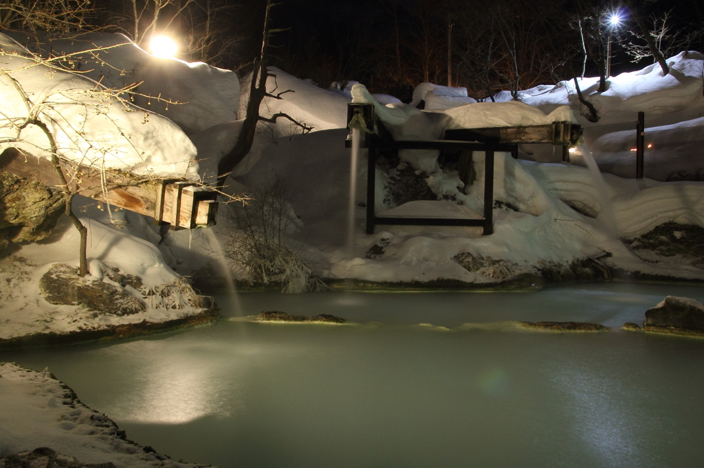 白骨温泉　泡の湯　露天AM4:50