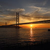 明石海峡の夕景